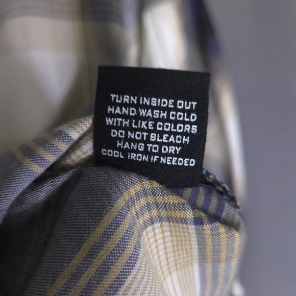 Blu Pepper Plaid Tunic Blouse Size Medium Lantern Sleeve Notch Neck Boho Western - Picture 4 of 8